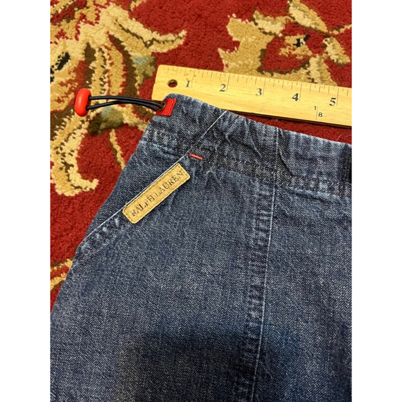 Vintage Embroidery Little Girl Ralph Lauren Denim Mini Preppy Skirt Size 10 - Picture 2 of 7